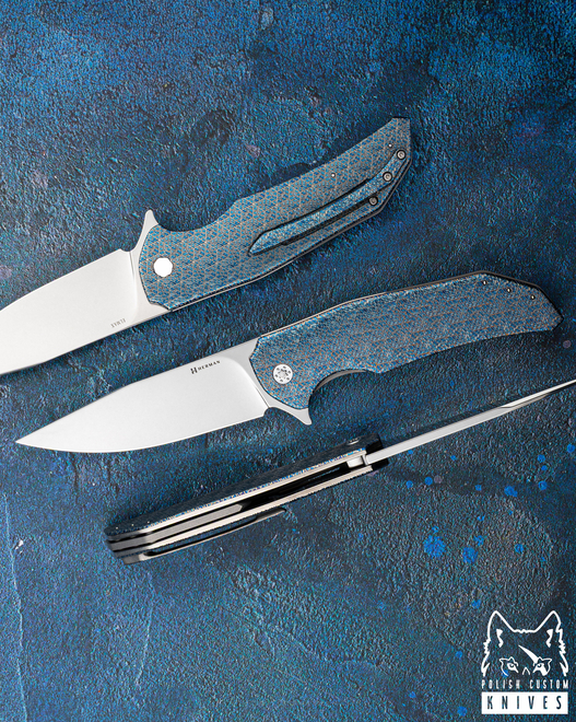 FOLDING KNIFE FOLDER DRAGONFLY #0572 ELMAX TESSERACT HERMAN KNIVES