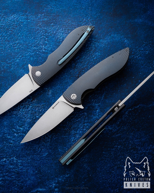 FOLDING KNIFE FOLDER STING #0878 M390 HERMAN KNIVES