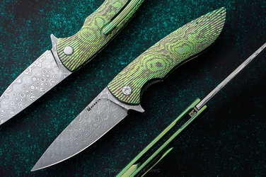 FOLDING KNIFE FOLDER STING #0731 TIMASCUS DAMASTEEL HERMAN KNIVES