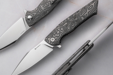 FOLDING KNIFE FOLDER BEE #0274 MAGNACUT NEBULA RIPPLE HERMAN KNIVES