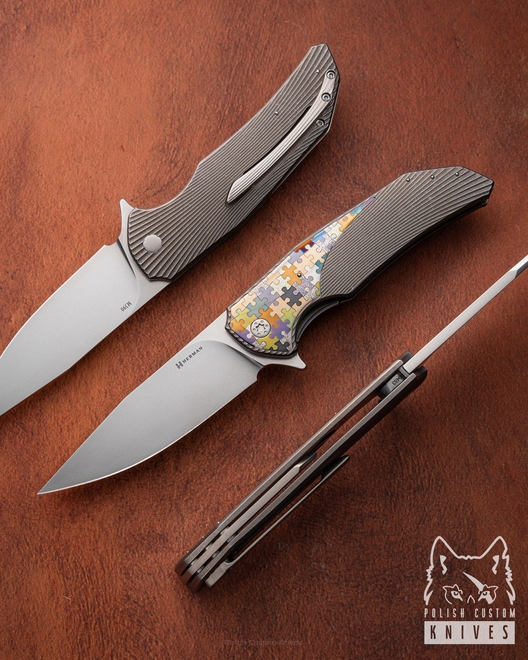 FOLDING KNIFE FOLDER DRAGONFLY #0453 M390 HERMAN KNIVES