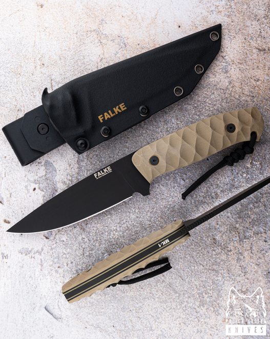 TACTICAL SURVIVAL KNIFE MK1 007 D2 G10 FALKE KNIVES