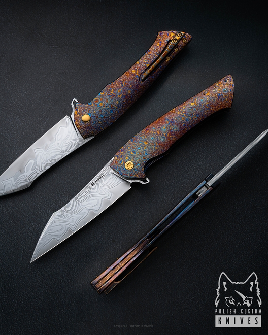 FOLDING KNIFE FOLDER OVIUM GENERATION 2 #0105 DAMACORE TIMASCUS FULL DRESS ( C0043) HERMAN KNIVES