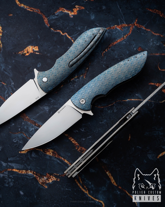 FOLDING KNIFE FOLDER BIG STING #0023 M398 TESSERACT HERMAN KNIVES