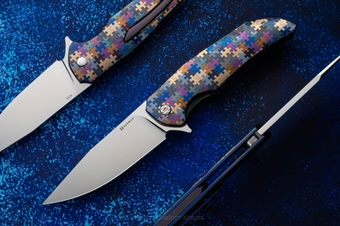 FOLDING KNIFE FOLDER DRAGONFLY #0491 M398 PUZZLE HERMAN KNIVES