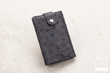 EXCLUSIVE LEATHER SMALL WALLET 1 v1 NAVY BLUE MICHO