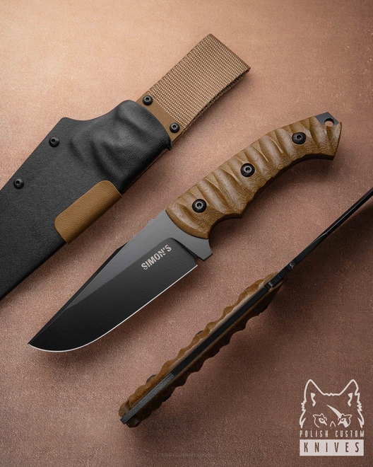 TACTICAL SURVIVAL HUNTING KNIFE SIERRA 8 MICARTA SIMON'S KNIVES