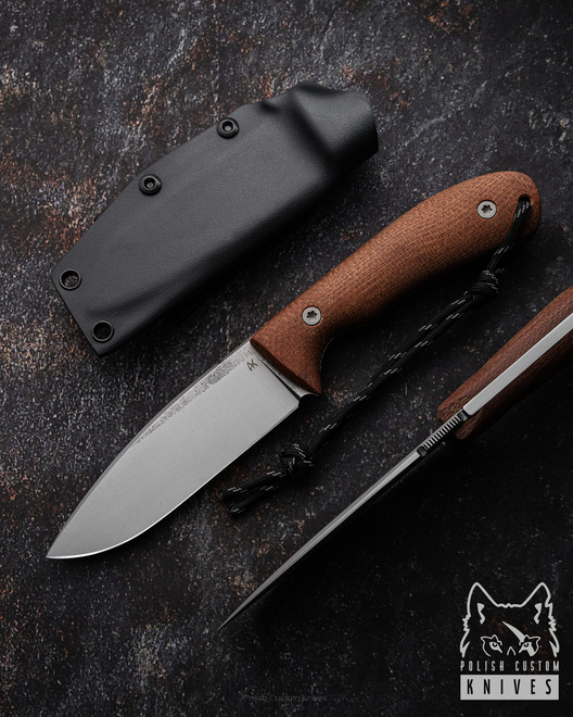 SURVIVAL EDC KNIFE FLINT 16 SLEIPNER MICARTA AK