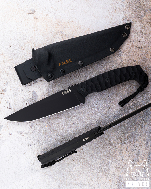 TACTICAL SURVIVAL KNIFE MK2 001 D2 G10 FALKE KNIVES
