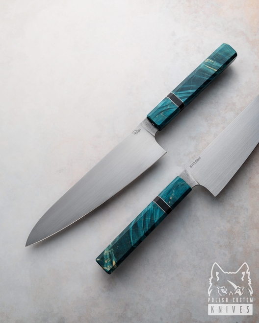 KITCHEN KNIFE GYUTO 190 19 BLUE MAPLE  PABIŚ KNIVES