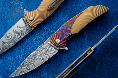 FOLDING KNIFE FOLDER DRAGONFLY 357 DAMACORE HALF DRESS HERMAN KNIVES