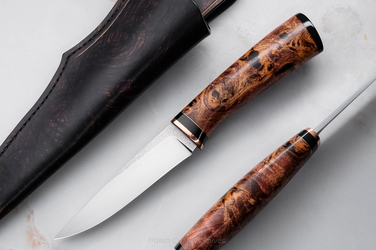 HUNTING KNIFE EDC OLSZAK 1 K110 ALDER BURL GARUCHI KNIVES