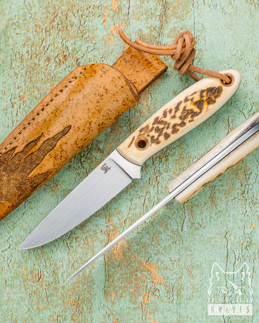 Vintage Wood Handle Sharpening Steel Knife Sharpener Tool Kitchen Hunting  -M97