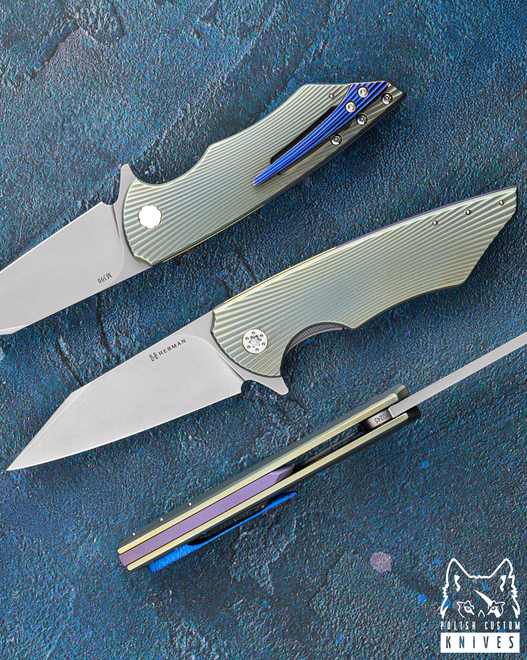 FOLDING KNIFE FOLDER VESPERTILIO #0245 M390 HERMAN KNIVES