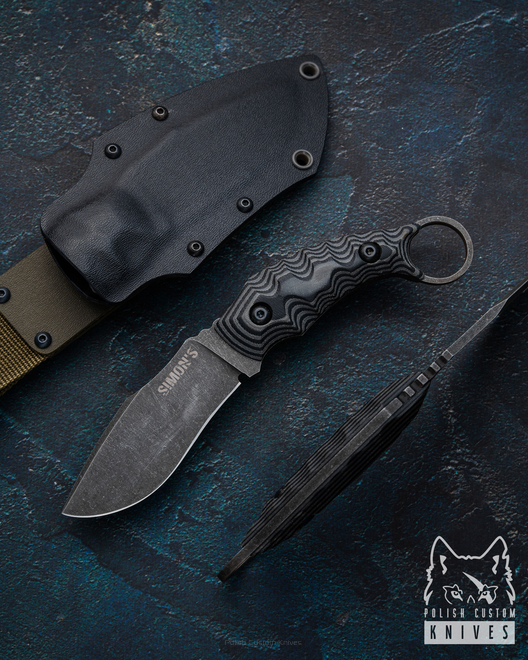 EDC TACTICAL SURVIVAL KNIFE SHARK 2417 SIMON'S KNIVES