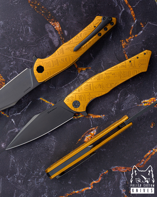 FOLDING KNIFE FOLDER BEE #0195 MAGNACUT VALLEY OF KINGS HERMAN KNIVES