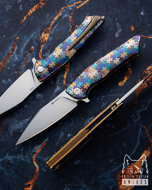 FOLDING KNIFE FOLDER BEE 149 M398 PUZZLE HERMAN KNIVES