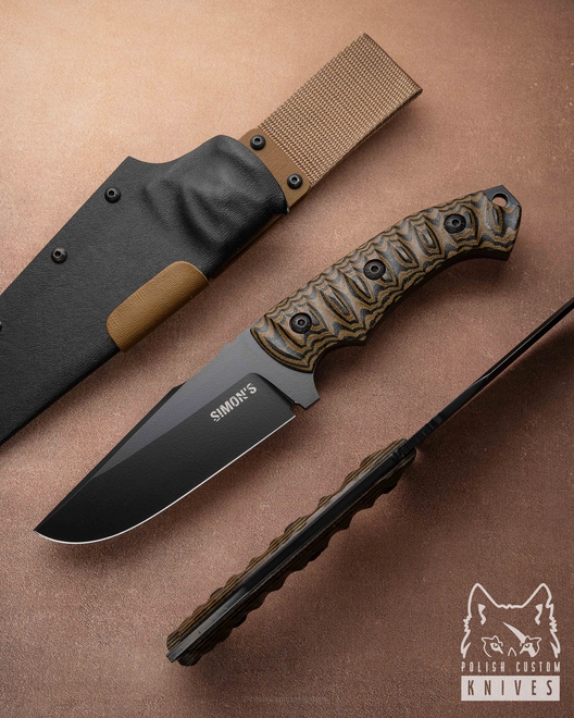 TACTICAL SURVIVAL HUNTING KNIFE SIERRA 10 MICARTA SIMON'S KNIVES