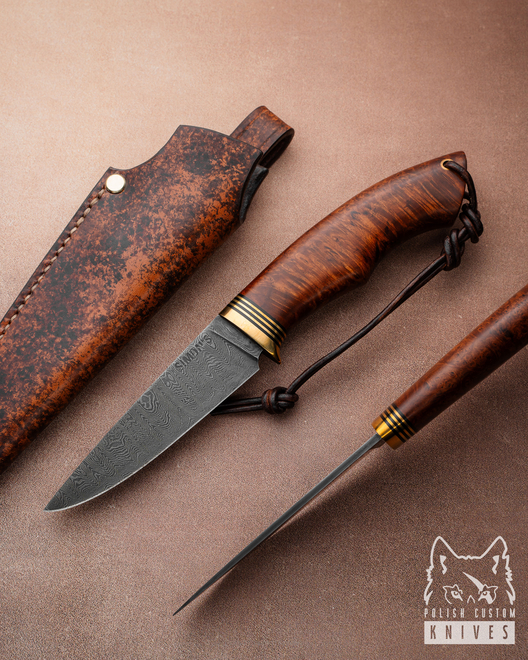 HUNTING EXCLUSIVE KNIFE AUTUMN WIND 12 DAMAST SIMON'S KNIVES