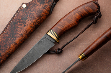 HUNTING EXCLUSIVE KNIFE AUTUMN WIND 12 DAMAST SIMON'S KNIVES