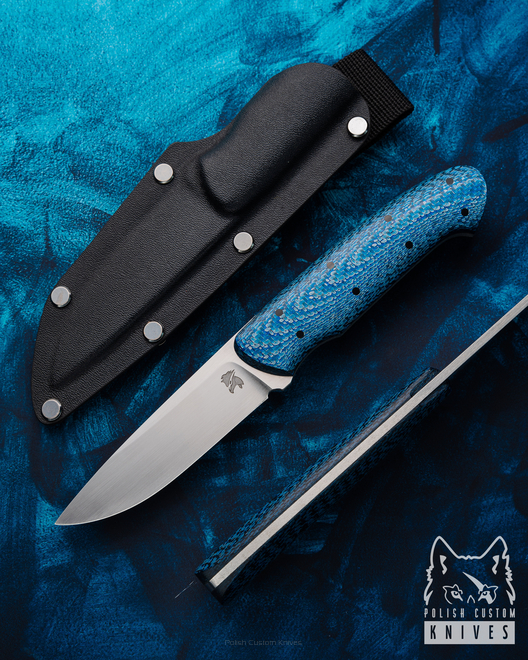 HUNTING EDC KNIFE SATORU 1 M390 BLUE TWILL ALTER