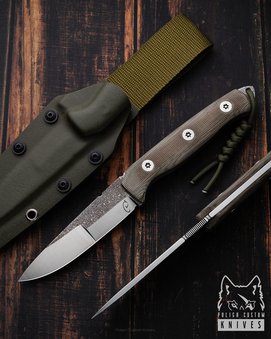 SURVIVAL TACTICAL KNIFE HUNTER 2 OLIVE PODCZAS KNIVES