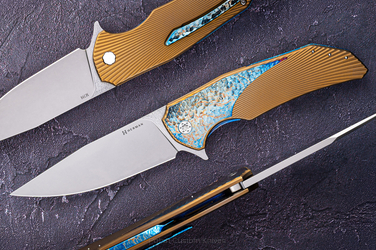 FOLDING KNIFE FOLDER DRAGONFLY #0535 M398 HERMAN KNIVES