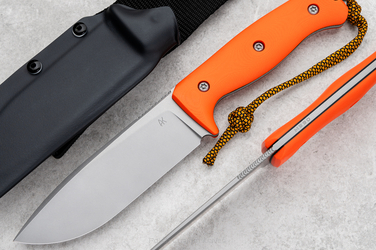 HUNTING KNIFE ODC 125 3 M390 ORANGE G10 HAMMER AK