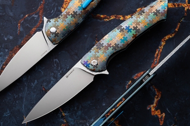 FOLDING KNIFE FOLDER SLIM #0612 MAGNACUT PUZZLE HERMAN KNIVES