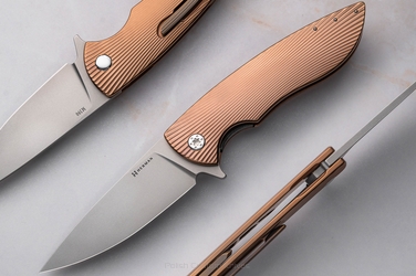 FOLDING KNIFE FOLDER STING #0913 M390 OERLIKON HERMAN KNIVES