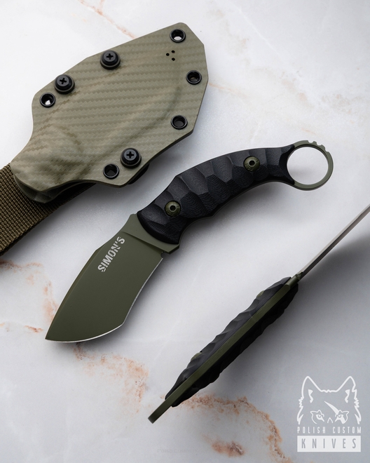 EDC TACTICAL SURVIVAL KNIFE SHARK 2607 K720 G10 SIMON'S KNIVES