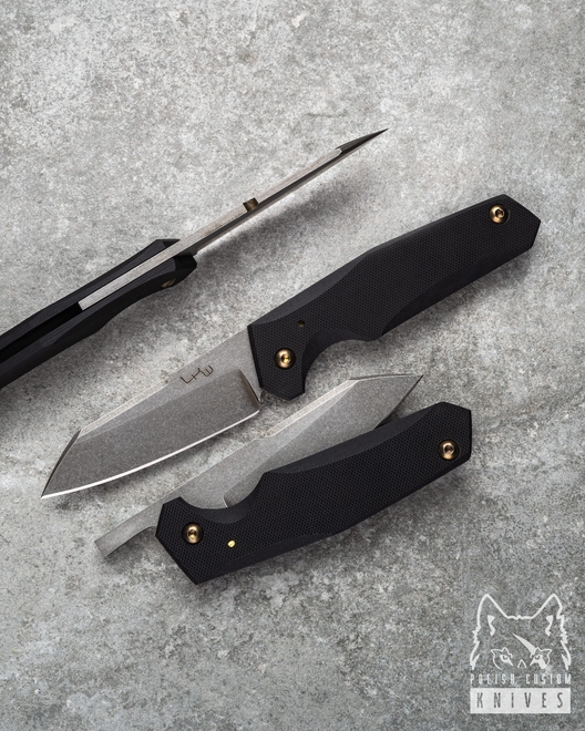 FOLDING KNIFE WORM 1 BLACK G10 LKW 