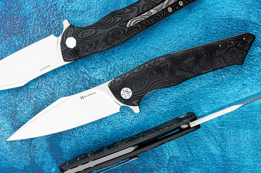 FOLDING KNIFE FOLDER BEE #0199 MAGNACUT NEBULA RIPPLE HERMAN KNIVES