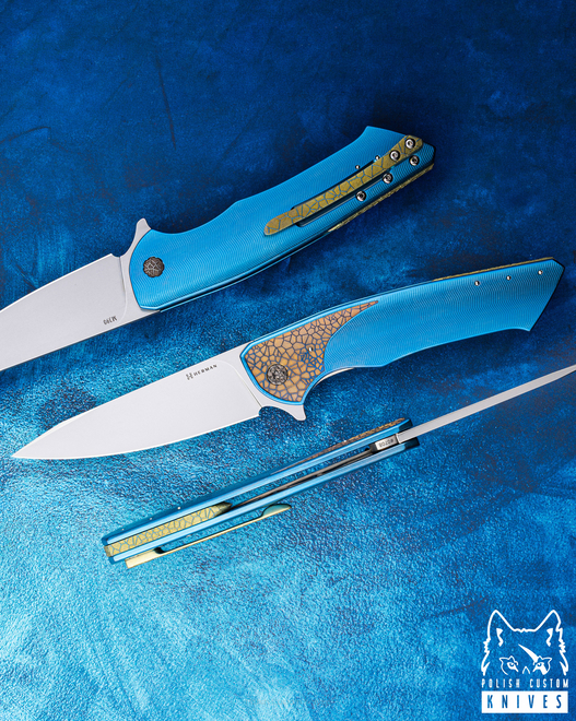 FOLDING KNIFE FOLDER SLIM #0708 M390 HERMAN KNIVES