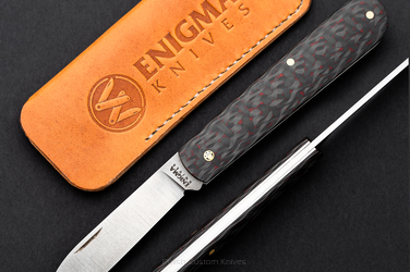 SLIPJOINT KNIFE ENIGMA KNIVES 9 WITH LEATHER POUCH