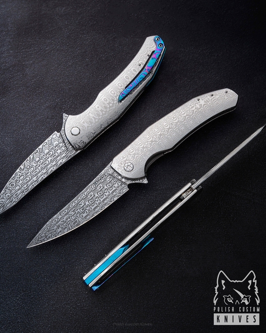 FOLDING KNIFE FOLDER ISHTAR #0678 DAMASTEEL FULL DRESS HERMAN KNIVES