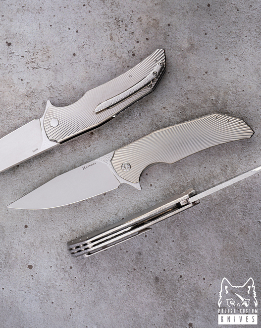 FOLDING KNIFE FOLDER DRAGONFLY #0515 M398 HERMAN KNIVES