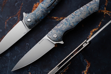FOLDING KNIFE FOLDER SLIM #0652 M390 ETERNAL GARDEN HERMAN KNIVES