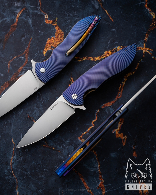 FOLDING KNIFE FOLDER BIG STING #0048 M398 HERMAN KNIVES