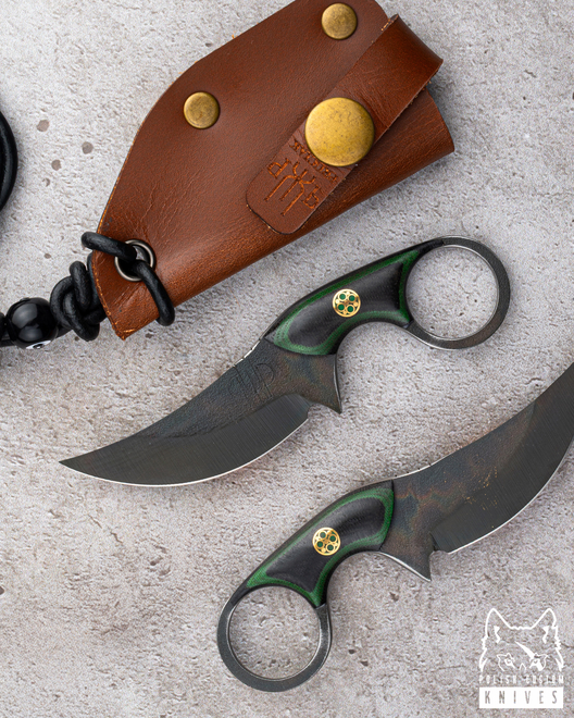 NECK EDC KNIFE SULTAN 49 K110 MICARTA PRUCIAK KNIVES