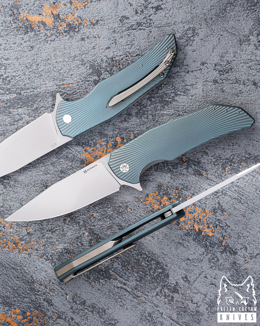 FOLDING KNIFE FOLDER DRAGONFLY #0502 M398 HERMAN KNIVES