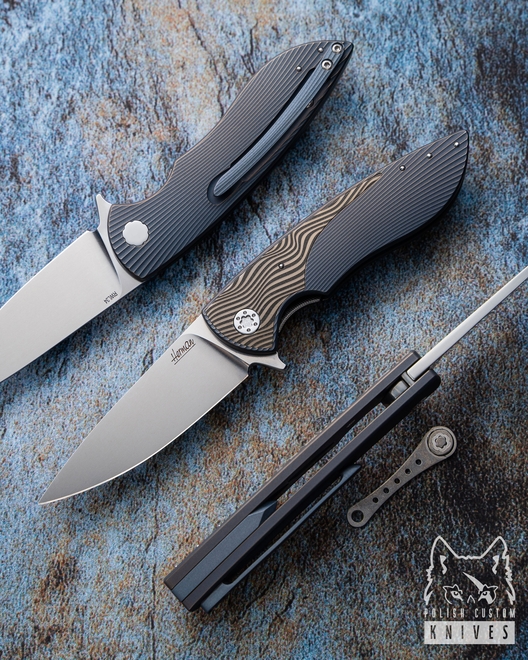 FOLDING KNIFE FOLDER MICRO STING 129 RWL34 HERMAN KNIVES