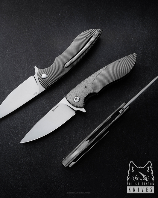 FOLDING KNIFE FOLDER STING #0903 M390 HERMAN KNIVES