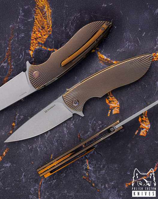 FOLDING KNIFE FOLDER STING #0798 MAGNACUT HERMAN KNIVES