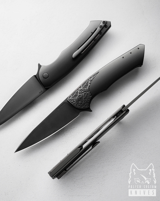 FOLDING KNIFE FOLDER SLIM #0450 M398 DLC HERMAN KNIVES