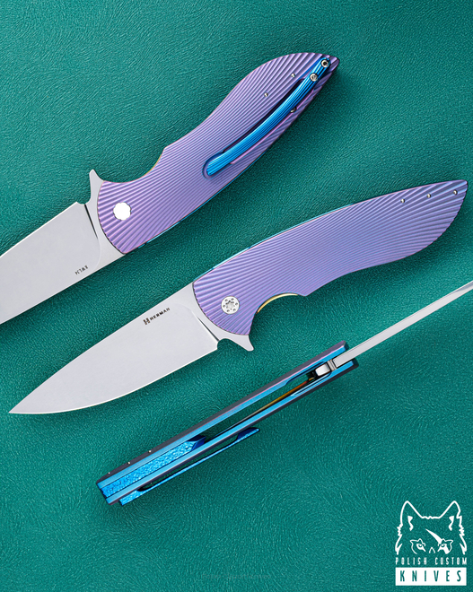 FOLDING KNIFE FOLDER BIG STING #0002 RWL34 HERMAN KNIVES