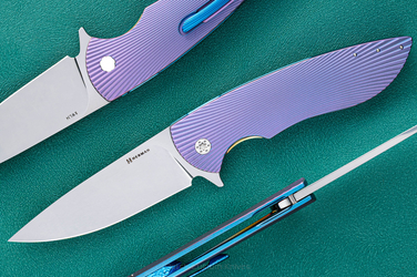 FOLDING KNIFE FOLDER BIG STING #0002 RWL34 HERMAN KNIVES