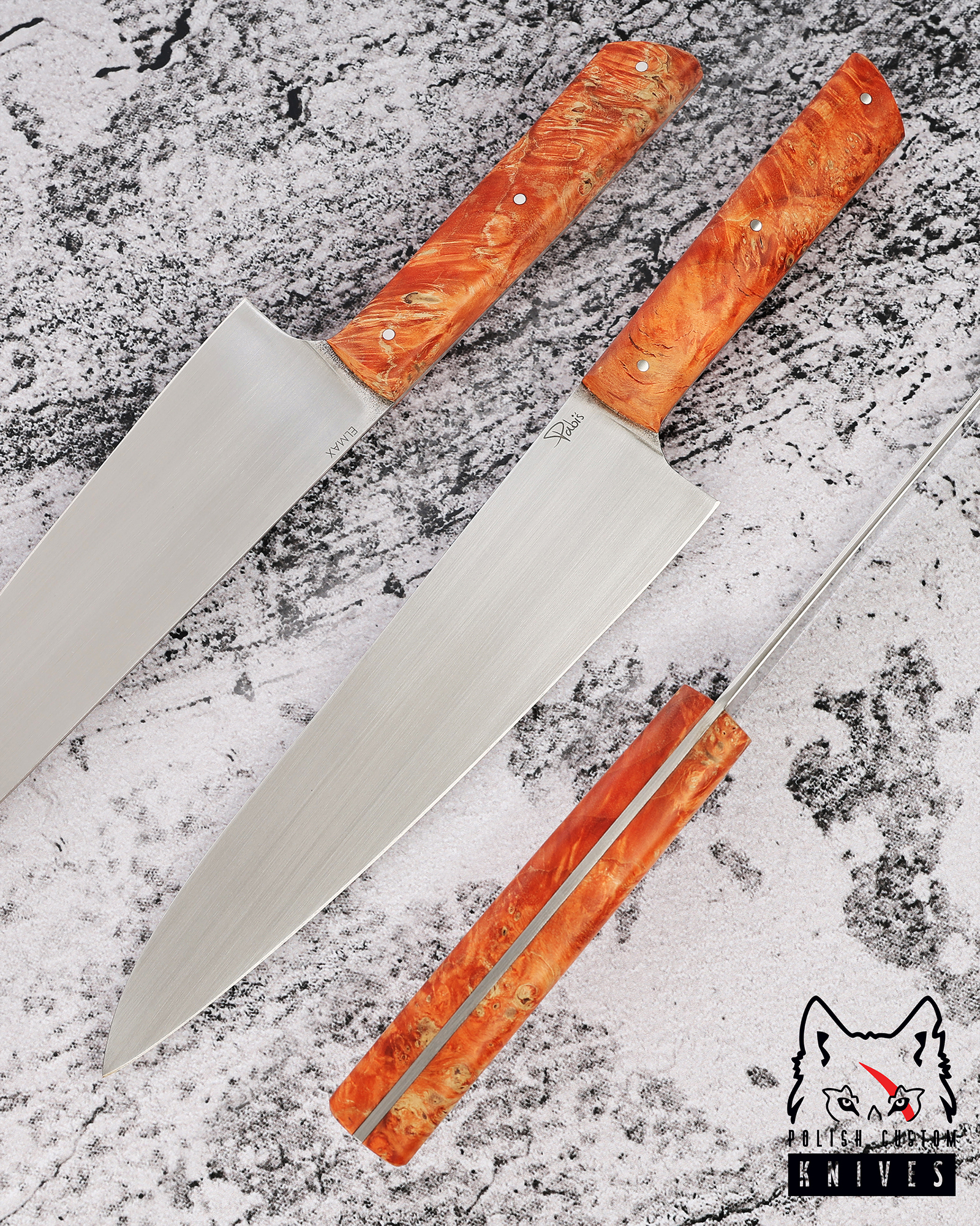 Buy KITCHEN KNIFE GYUTO 210 20 K110 MAPLE PINK PABIS KNIVES