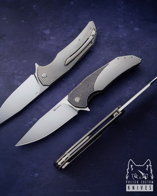 FOLDING KNIFE FOLDER DRAGONFLY #0401 M390 HERMAN KNIVES