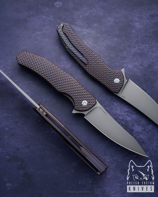 FOLDING KNIFE FOLDER ISHTAR #0639 M398 LEFTY HERMAN KNIVES
